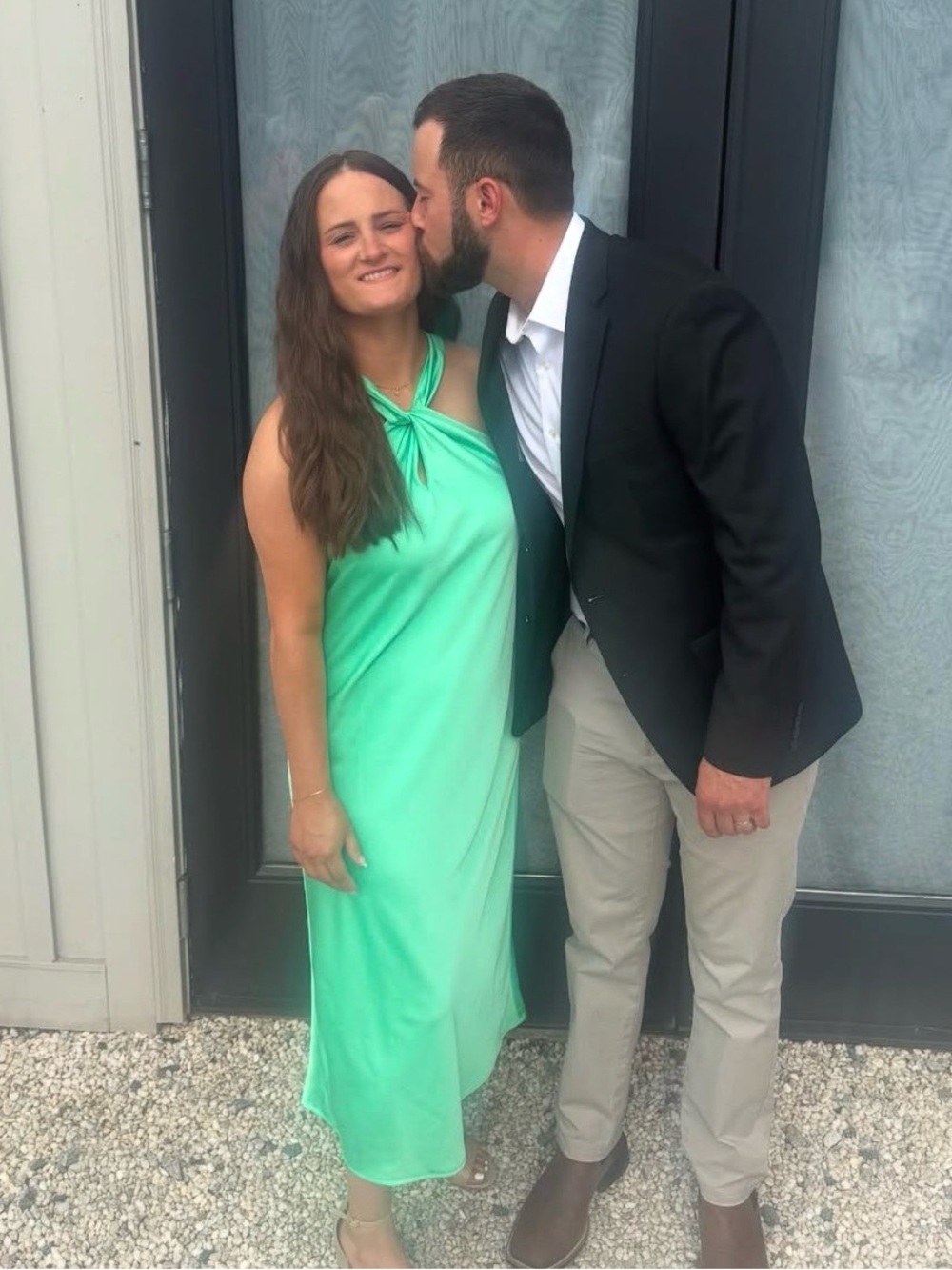 A New Day Mint Green Twist-Front Dress